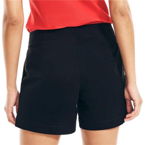 Womens Mid-Rise Cotton Shorts, Summer 5 Black - Picture 4 of 5